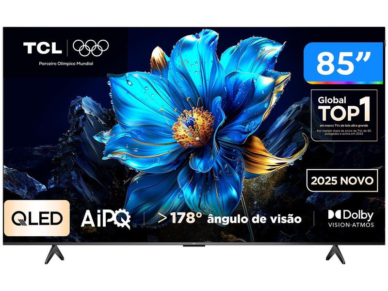 Smart TV TCL 85 Polegadas 4K UHD QLED Google TV - 85P7K