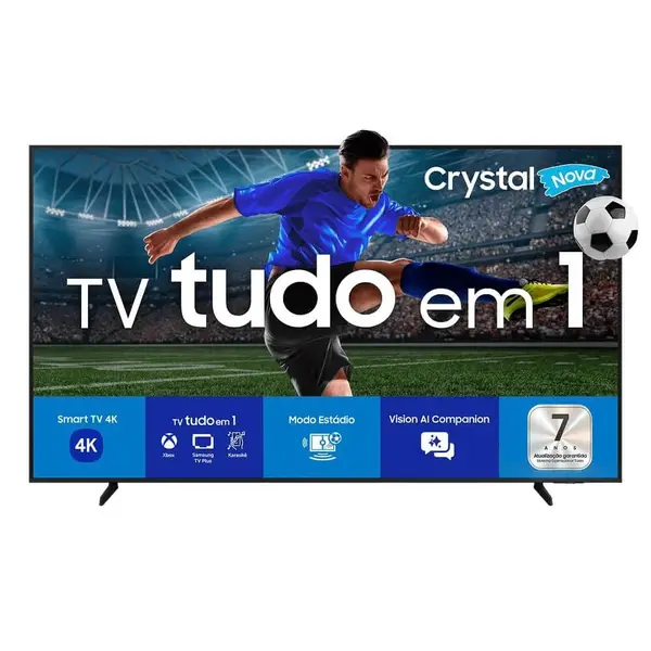 Samsung Smart TV 50" Crystal UHD 4K U8100F 2025, Xbox Cloud Gaming, Canais Gratuitos, Alexa
