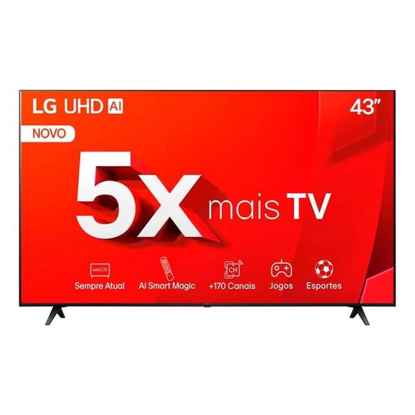Smart TV LG 43 polegadas 4K Ultra HD Pro LED HDR Thinq Ai Alexa 43TU801C0SA.AWZ