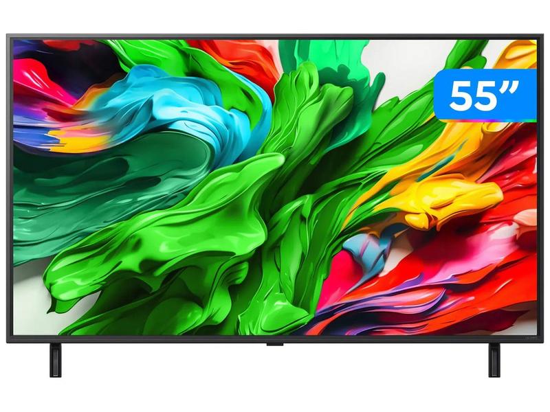 Smart TV 55" LG 4K QNED MiniLED 55QNED85ASG WebOS 25 Processador α8 AI Alexa 4 HDM