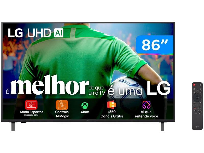 Smart TV 86" LG 4K Ultra HD 86UA8550PSA webOS 25 α7 AI Processor 4K Gen8 Alexa 3 HDMI 2.0 2 US