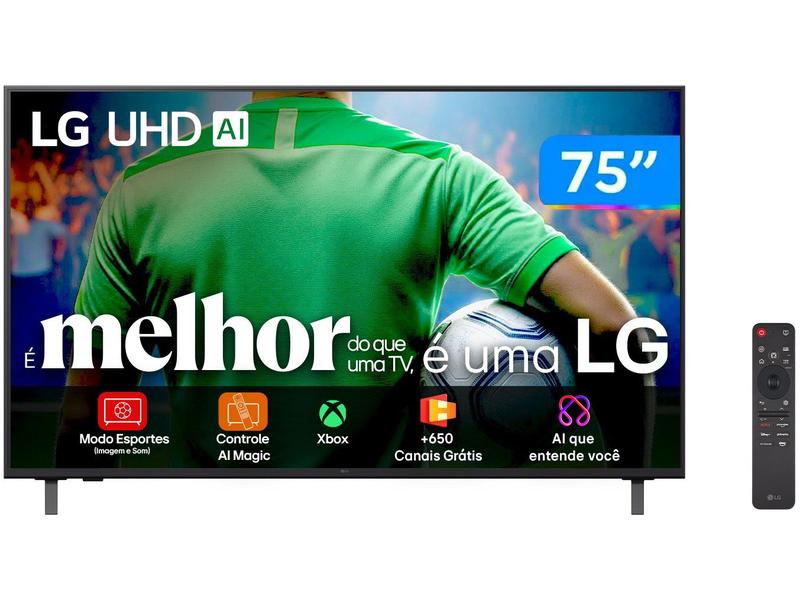 Smart TV 75" LG 4K Ultra HD UHD 75UA8550PSA webOS 25 α7 AI Processor 4K Gen8 Alexa 3 HDMI 2 US