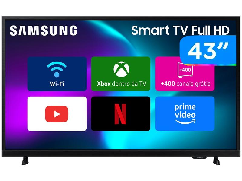 Samsung Smart TV 43" FHD F6000F 2025, Xbox Cloud Gaming, Canais Gratuitos