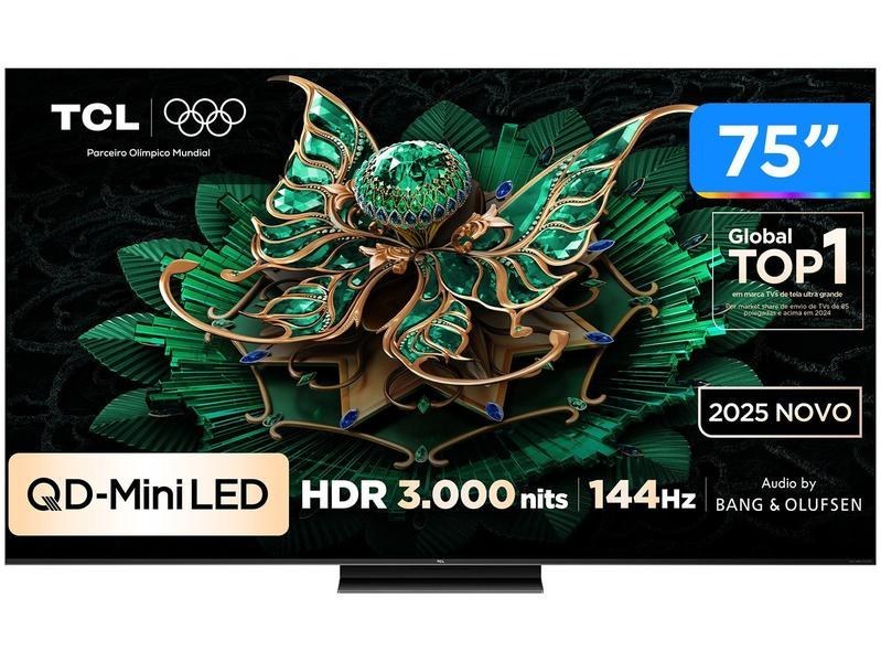 Smart TV TCL 75" QLED — Modelo BCB616H1F0